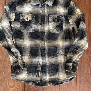 Vans Black and White Plaid Button Down Shirt